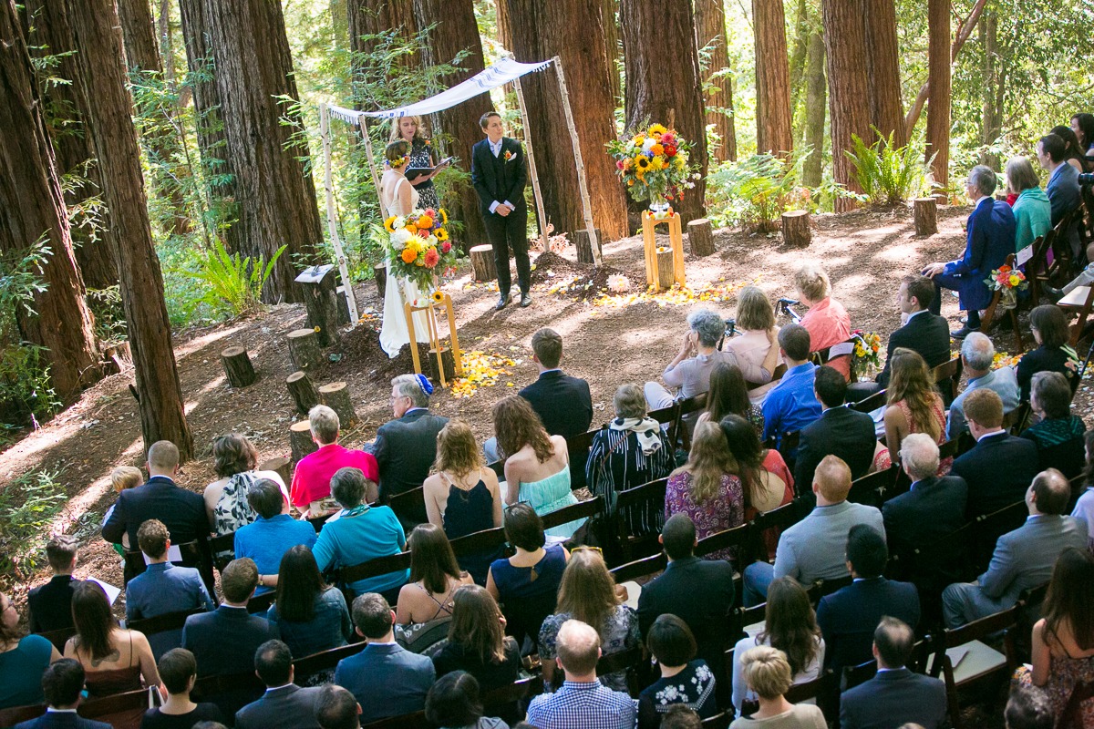 Forest Wedding in Calif Venue - Lesbian couple, photo by Carmen Alvarez Photography