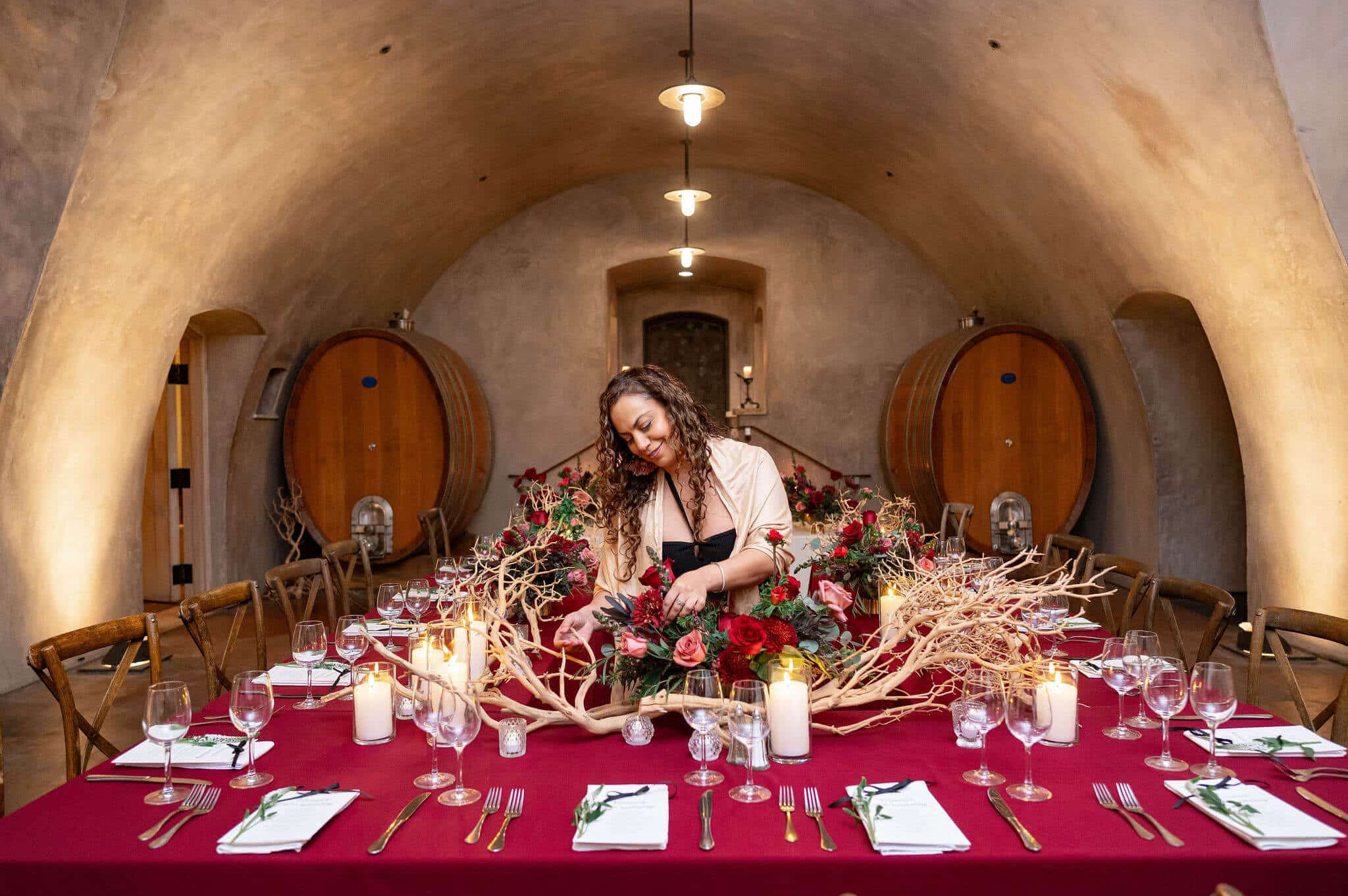 Viansa Winery Event Planned by Samar of Blissful Events in the Barrel Room.
